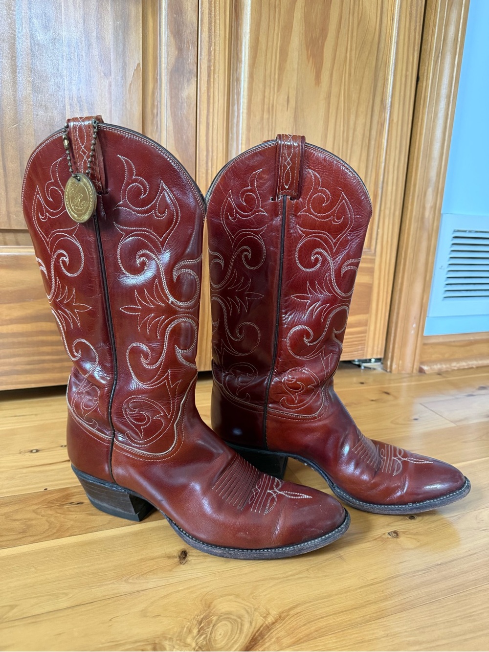 Vintage Tony Lama Cowboy Boots Size 9 B Style 8290 El Rey Collection Leather